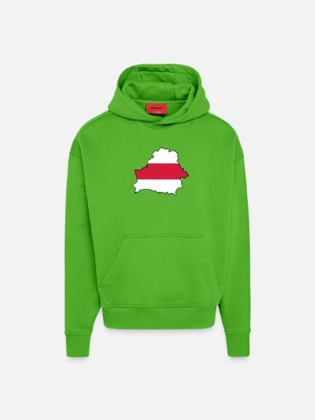 Silhouette of Belarus - Hoodie- made by SPREAD - Apple Neon