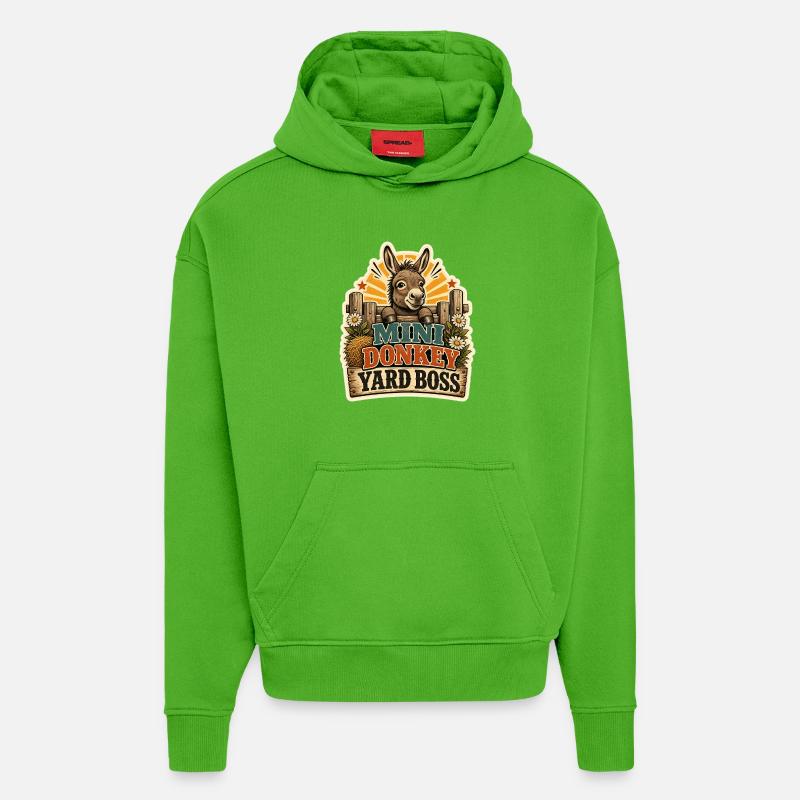 DONKEY YARD - Hoodie- made by SPREAD - Apple Neon