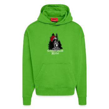 Schwarzwaldmädel Bollenhut Schwarzwald Bild Modern - Hoodie- made by SPREAD  - Apple Neon - Vorne
