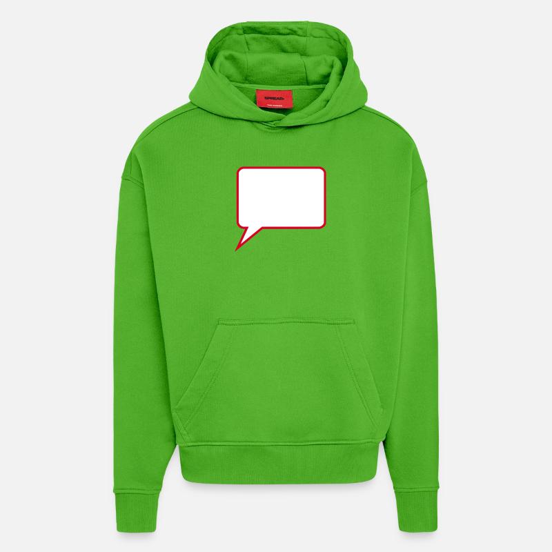 Personalize your own speech bubble comic - Hoodie- made by SPREAD  - Apple Neon