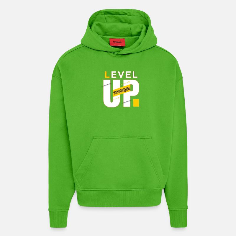 Level Up Graphics Power - Hoodie- made by SPREAD  - Apple Neon