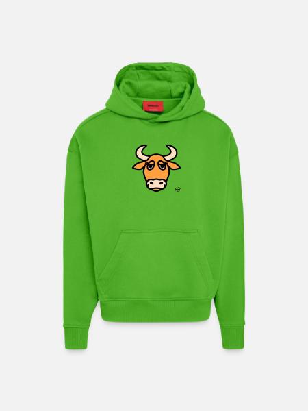 Taurus Large - Hoodie- made by SPREAD  - Apple Neon