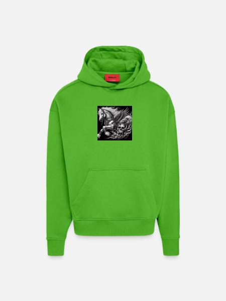 Schwerer Pegasus - Hoodie- made by SPREAD - Apple Neon