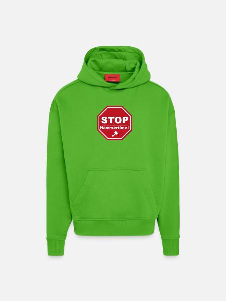 Stop Hammertime - Hoodie- made by SPREAD - Apple Neon