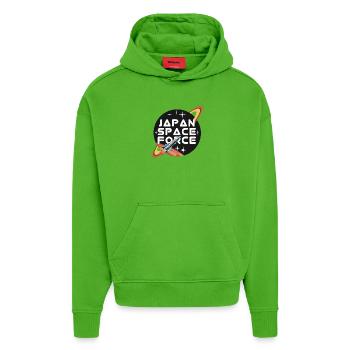 Japan Space Force Retro Logo - Hoodie- made by SPREAD  - Apple Neon - Vorne