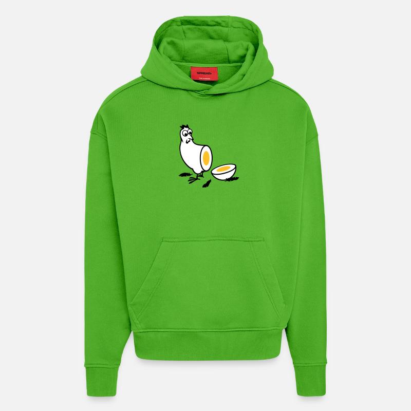 Huhn oder Ei - Hoodie- made by SPREAD  - Apple Neon