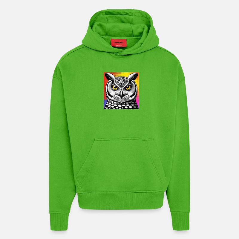 Eule - Hoodie- made by SPREAD  - Apple Neon
