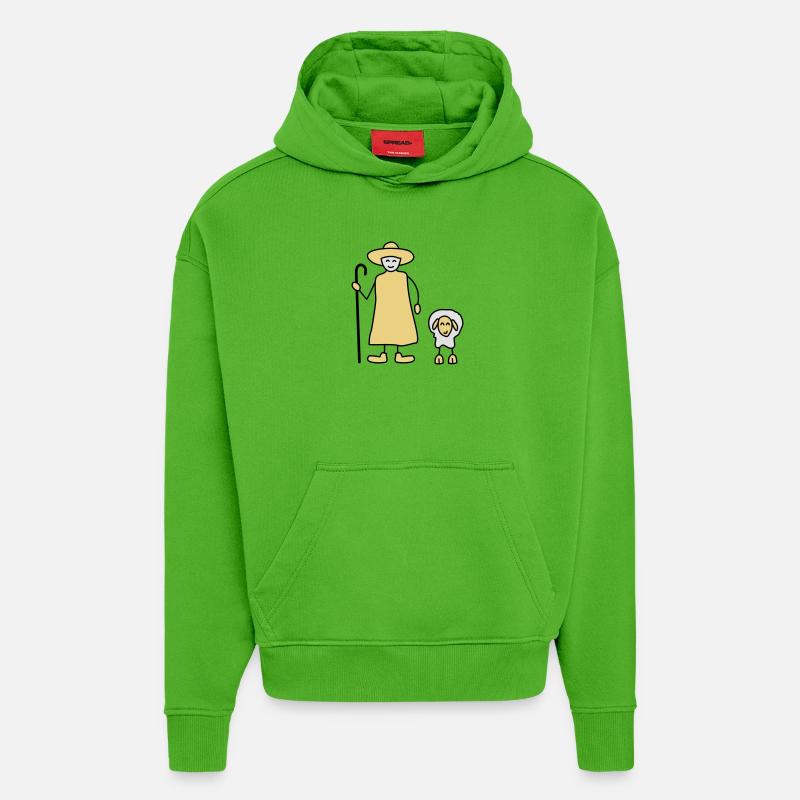 schaefer schafe tier beruf - Hoodie- made by SPREAD  - Apple Neon