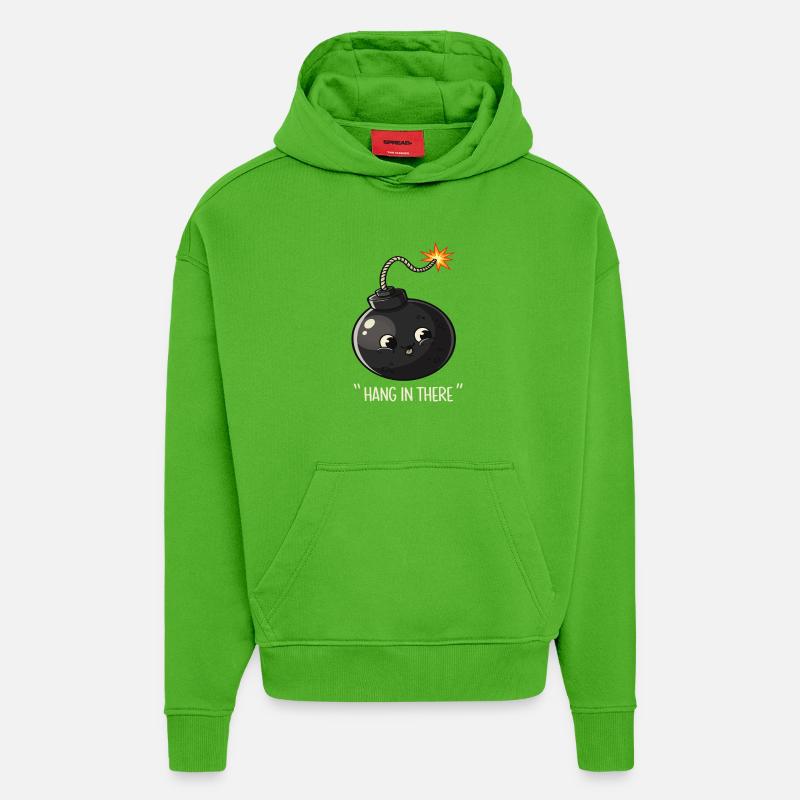 Kawaii Exploding Bomb Comic Design - Hoodie- made by SPREAD - Apple Neon