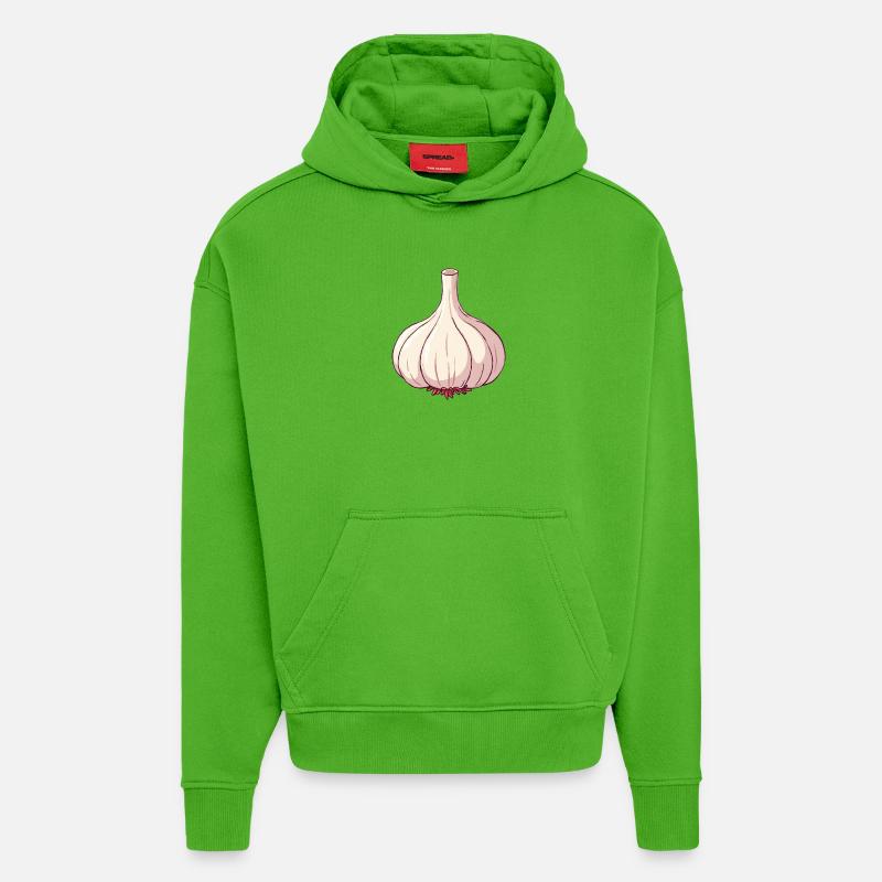 Ail - Sweat à capuche bio épais oversize fabriqué en UE - Apple Neon