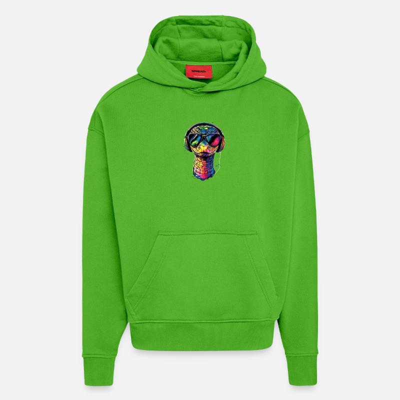 snake, python, cobra, rattlesnake, snakes - Hoodie- made by SPREAD  - Apple Neon