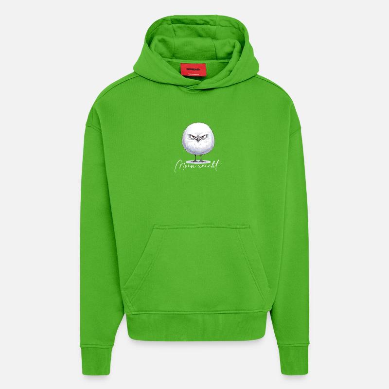 Moin enough - grim round seagull - Hoodie- made by SPREAD - Apple Neon