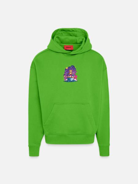 Teddybär Cupcake im Kosmos - Hoodie- made by SPREAD  - Apple Neon