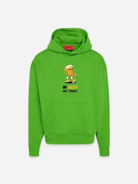 In Beer We Trust - Hoodie- made by SPREAD - Apple Neon