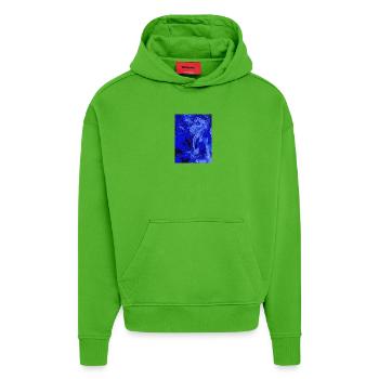 Blaue Abstraktion - Hoodie- made by SPREAD  - Apple Neon - Vorne
