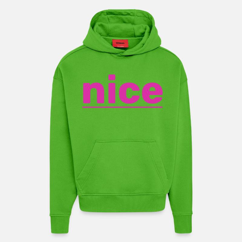 gentil - Sweat à capuche bio épais oversize fabriqué en UE - Apple Neon