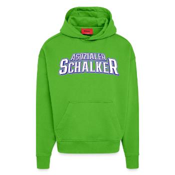 Asozialer Schalker | Gelsenkirchen Schalke - Hoodie- made by SPREAD  - Apple Neon - Vorne