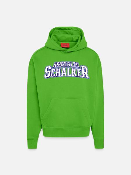 Asozialer Schalker | Gelsenkirchen Schalke - Hoodie- made by SPREAD - Apple Neon
