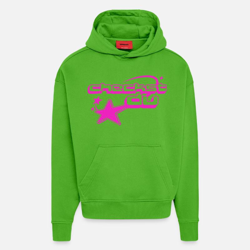 Étoile de Caisse Néon - Sweat à capuche bio épais oversize fabriqué en UE - Apple Neon
