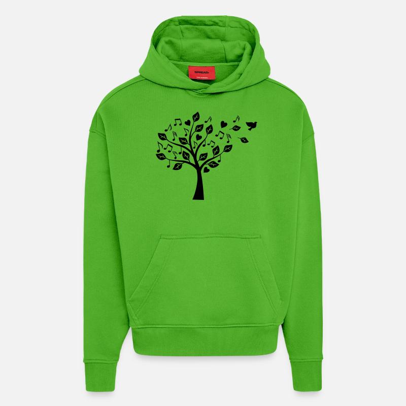 TREE - Sweat à capuche bio épais oversize fabriqué en UE - Apple Neon