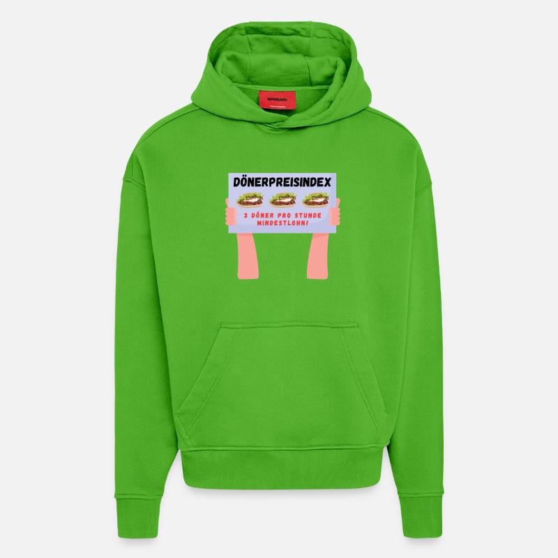 Dönerpreisindex - Hoodie- made by SPREAD  - Apple Neon