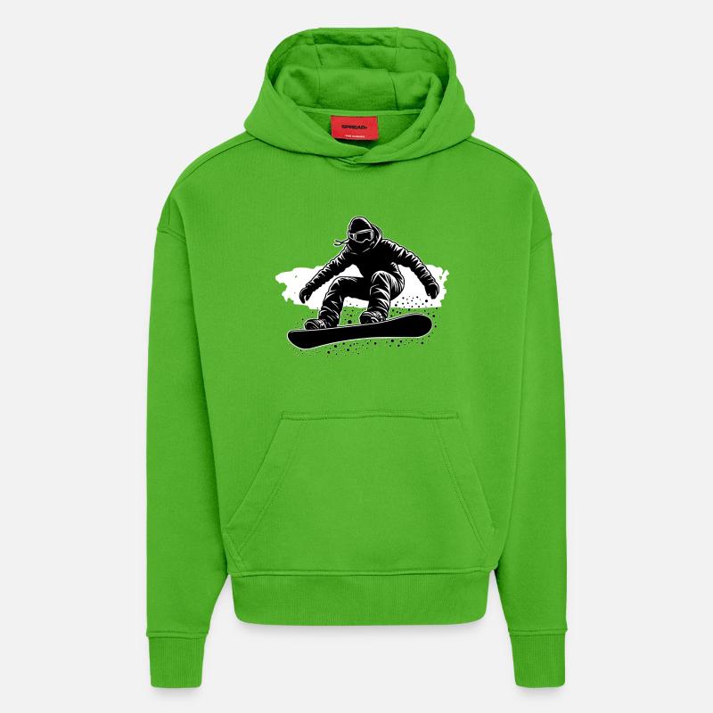 Snowboarden - Hoodie- made by SPREAD - Apple Neon