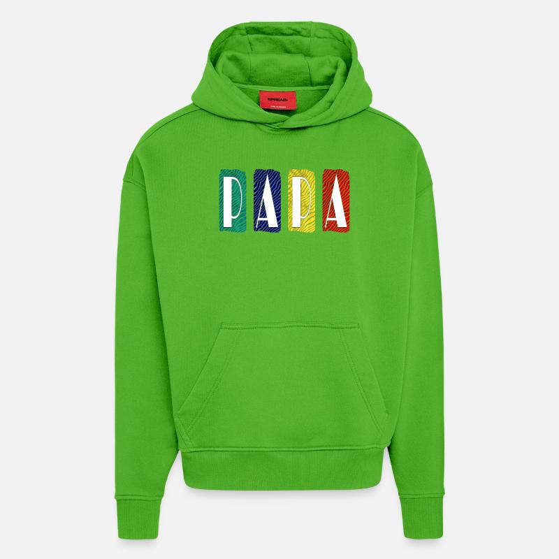 PAPA Zebra Farbpanel - Hoodie- made by SPREAD  - Apple Neon
