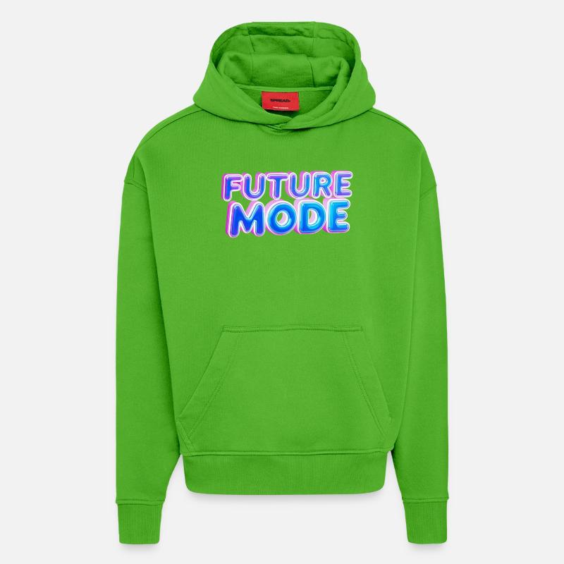 Néon de mode future - Sweat à capuche bio épais oversize fabriqué en UE - Apple Neon