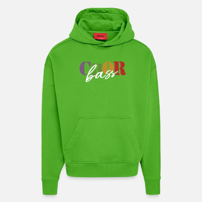 Basse de chœur - Sweat à capuche bio épais oversize fabriqué en UE - Apple Neon