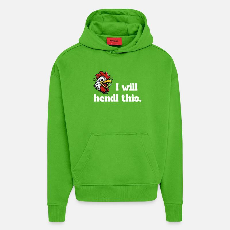 Wütendes Küken – I will end this. - Hoodie- made by SPREAD  - Apple Neon