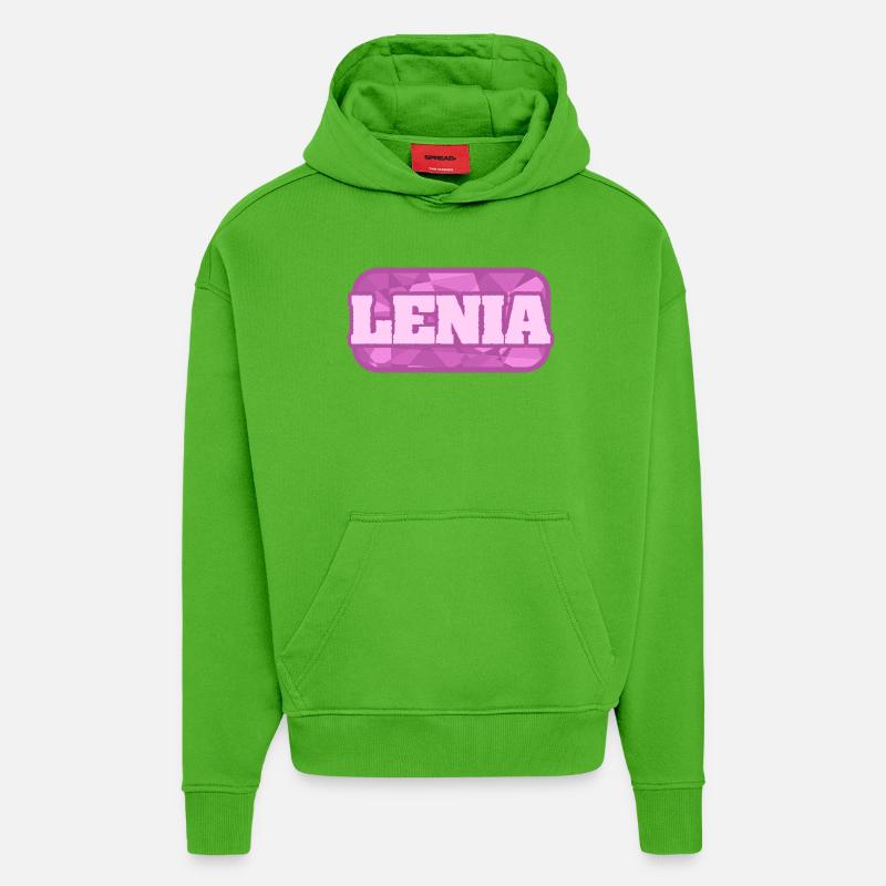 Cadeau pour Lenia - Sweat à capuche bio épais oversize fabriqué en UE - Apple Neon