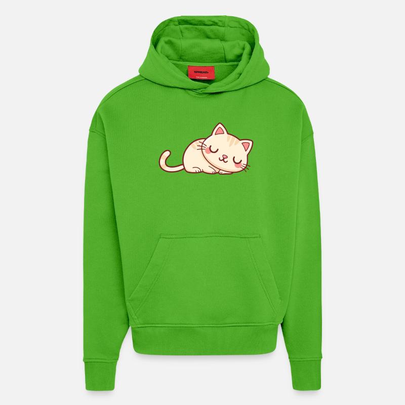 Weichschläfer-Kätzchen - Hoodie- made by SPREAD  - Apple Neon