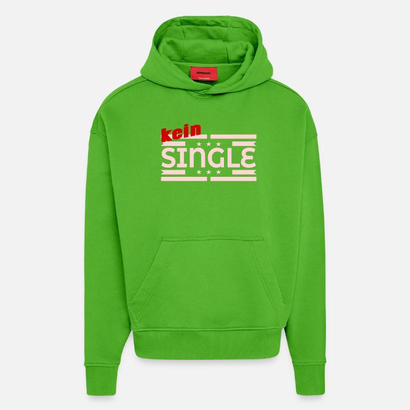 PAS CÉLIBATAIRE - Relation - Sweat à capuche bio épais oversize fabriqué en UE - Apple Neon