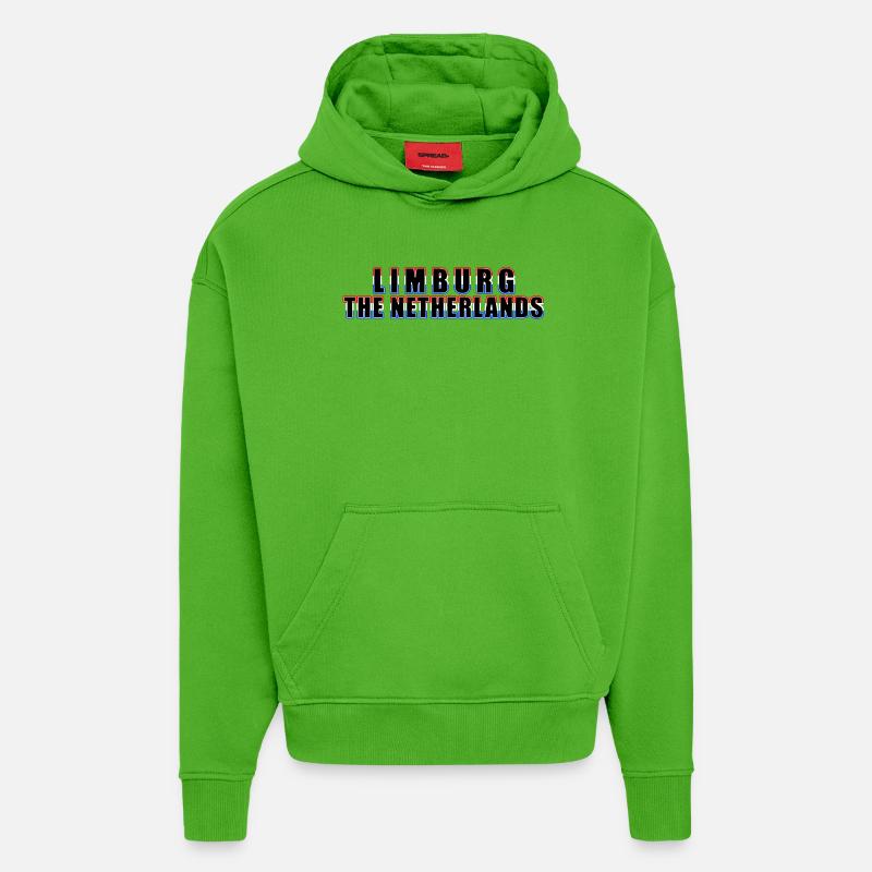Limbourg Europe - Pays-Bas - Sweat à capuche bio épais oversize fabriqué en UE - Apple Neon