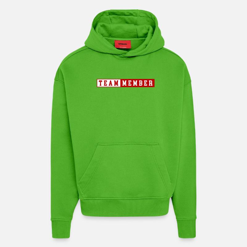 Équipier - Sweat à capuche bio épais oversize fabriqué en UE - Apple Neon