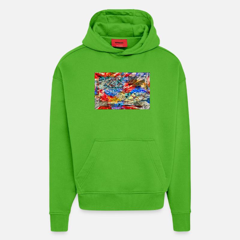 Rejection - Hoodie- made by SPREAD  - Apple Neon