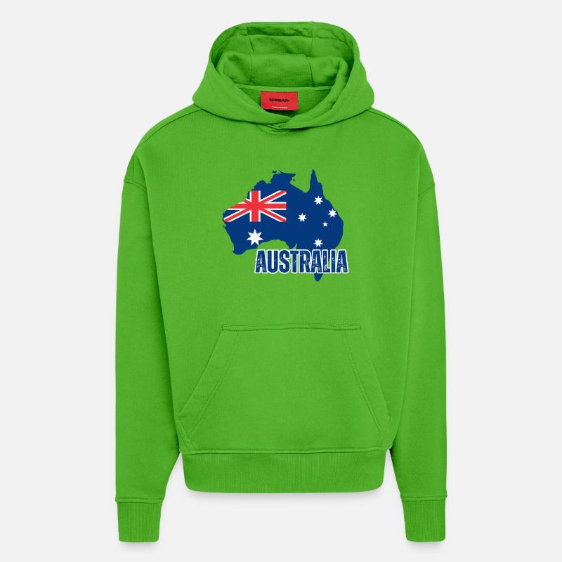 Australian flag, Australian pride - Hoodie- made by SPREAD  - Apple Neon