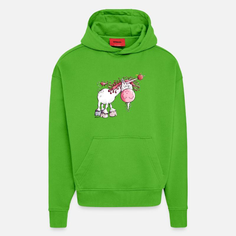 Goldiges Einhorn - Hoodie- made by SPREAD  - Apple Neon