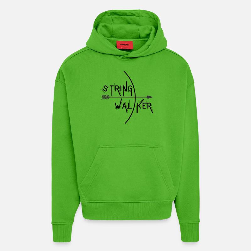 Déambulateur - Sweat à capuche bio épais oversize fabriqué en UE - Apple Neon