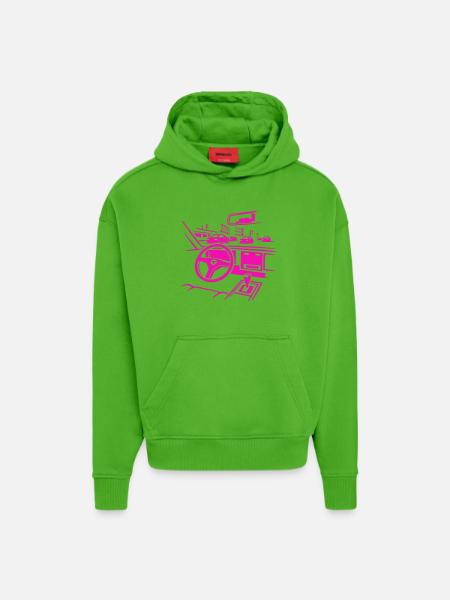 Neon Car Cockpit - Hoodie- made by SPREAD - Apple Neon