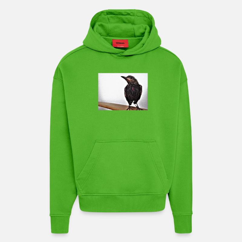 Fraîchement baignée - Sweat à capuche bio épais oversize fabriqué en UE - Apple Neon