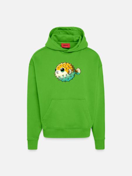 Kugelfisch - Hoodie- made by SPREAD  - Apple Neon