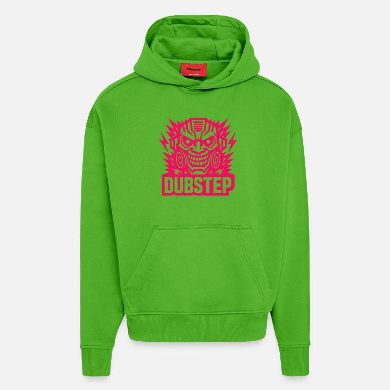 Dubstep Power Mask - Hoodie- made by SPREAD  - Apple Neon