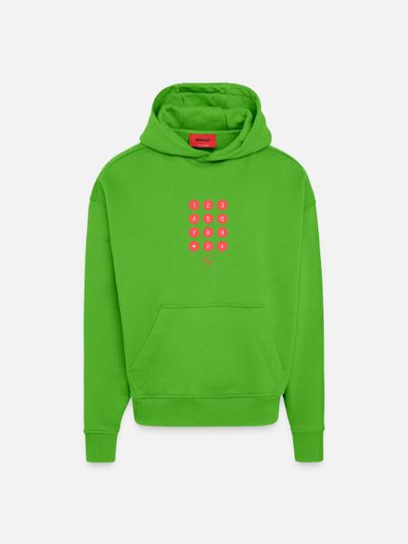 Telephone keypad - Hoodie- made by SPREAD  - Apple Neon