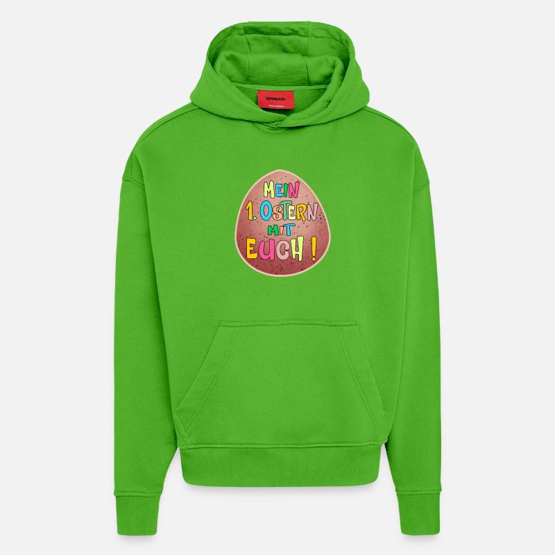 1. Ostern Ostereier - Hoodie- made by SPREAD  - Apple Neon
