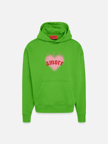 Brennende Liebe - Hoodie- made by SPREAD - Apple Neon