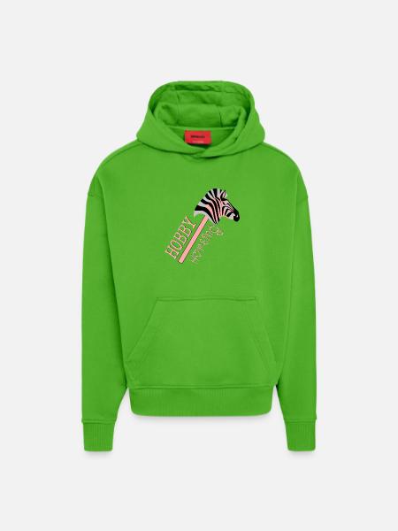 HOBBY HORSING PFERDE - ZEBRA - Hoodie- made by SPREAD - Apple Neon
