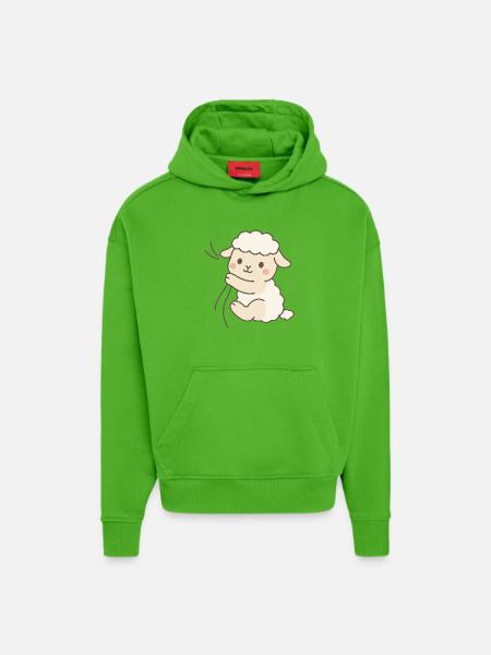 Cuddle Lamb Love - Hoodie- made by SPREAD  - Apple Neon