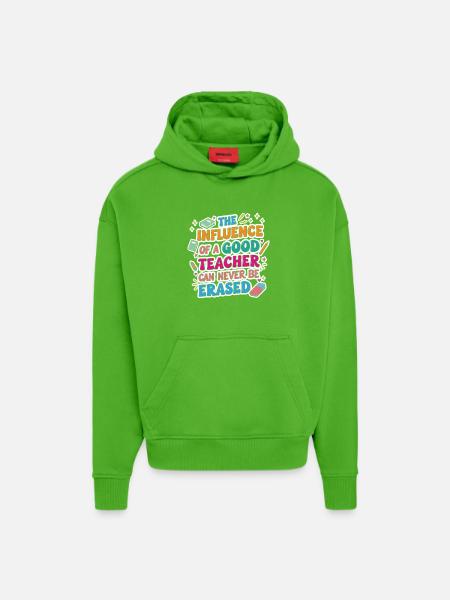 Inspirational Teacher Quote Gift Teachers - Hoodie- made by SPREAD - Apple Neon