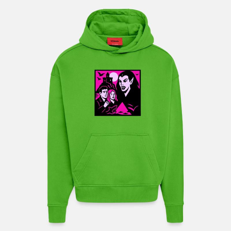 Comtesse vampire - Sweat à capuche bio épais oversize fabriqué en UE - Apple Neon